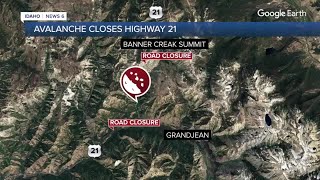 Avalanche closes highway 21 at Grandjean Junction [upl. by Nole99]