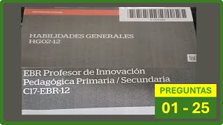 EXAMEN DE NOMBRAMIENTO 2024 │HABILIDADES GENERALES │ EBR PROFESOR DE INNOVACIÓN [upl. by Croydon]