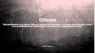 Medical vocabulary What does Gliosis mean [upl. by Allissa]