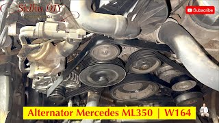 How To Change Alternator on Mercedes ML350  How to Remove Alternator From Mercedes W164 MLClass [upl. by Oremodlab]