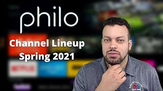 PhiloTV Channel Lineup Spring 2021 Live from Philo TV app [upl. by Annahsed]