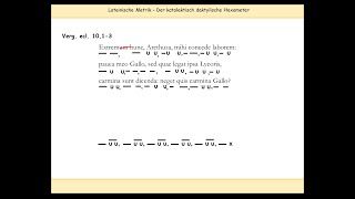 Hexameter Latein erklärt – 1 Versmaß Zäsuren Dihärese [upl. by Gaves]