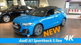 New Audi A1 Sportback S line 2019  FIRST quick look in 4K interior  exterior [upl. by Martella83]