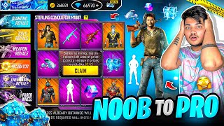 Free Fire Level 1 Noob Id😵‍💫 To Level Max Ultra Pro Id😍Luckiest Subscriber Garena Free Fire [upl. by Boutis364]