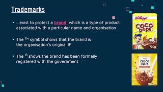 Intellectual Property Copyright Trademarks and Patents [upl. by Anelad480]