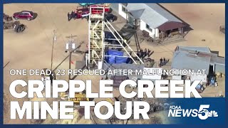 One dead more than 20 rescued after equipment malfunction at Cripple Creek mine tour [upl. by Guenzi]