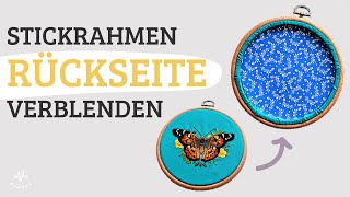 Sticken lernen  die Rückseite aufhübschen [upl. by Noemis]