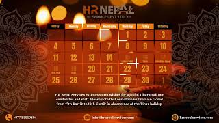 HR NEPAL SERVICES PVT LTD  TIHAR HOLIDAY UPDATE [upl. by Ulyram]