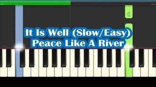 When Peace Like A River Slow Easy Piano Tutorial  How To Play It Is Well With My Soul [upl. by Amalburga]