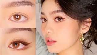 EYELIFT MAKEUP FOR DOWNTURNED EYES HOODED ASIAN EYES 💫 Jessica Vu [upl. by Ventre925]