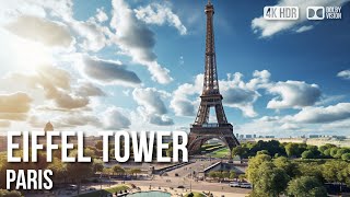 Eiffel Tower Paris Elevator Ride Top Floor 360° Panorama View  🇫🇷 France 4K HDR Walking Tour [upl. by Simonsen792]