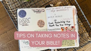 TIPS on Taking Notes in Your Bible Bible Study Ideas to add to your Bible [upl. by Yreffeg]