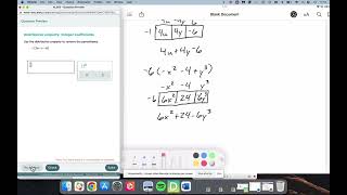 Distributive Property Integer Coefficients [upl. by Rma]