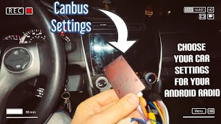 How to Enable Canbus Setting in After Market Android Stereo for Toyota Camry [upl. by Ettenahc25]