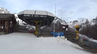 Risalita integrale seggiovia Agamatic quotSmith 4quot  Bardonecchia TO  Chairlift  Sessellift [upl. by Netsirhk]