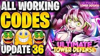 🔥NEW ALL WORKING UPDATE 36 CODES FOR ULTIMATE TOWER DEFENSE ROBLOX ULTIMATE TOWER DEFENSE CODES [upl. by Jorgenson]