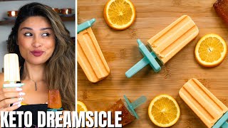 KETO POPSICLES How to Make Keto Orange Dreamsicles amp A Bonus ZERO CARB Recipe For Beginners [upl. by Jowett]