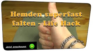 Hemden TShirts superschnell falten In Sekunden  Life Hack  DIY [upl. by Allimrac]