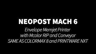 Neopost Mach6 Envelope Printer [upl. by Ahsiea]