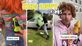 🔥1 HOUR🔥King Zippy  living with siblings best best pranks  TikTok Compilation [upl. by Odrarej]