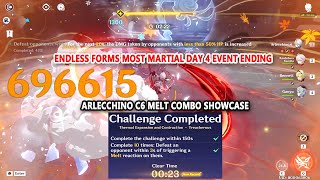 Endless Forms Most Martial Day 4 Event Ending  Arlecchino C6 Melt Combo Showcase [upl. by Song]