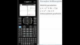 NSPIRE CX CAS Kuvaajien leikkaupiste graafisesti [upl. by Anail]