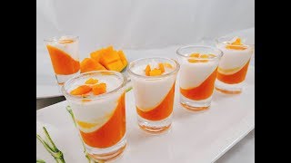 How to Make Mango Panna Cotta  Homemade Mango Panna Cotta  Italian dessert Mango Panna Cotta [upl. by Erodroeht]