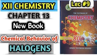 Chemical behavior of halogens lec 9  Representative elements class 12 chemistry [upl. by Seilenna917]