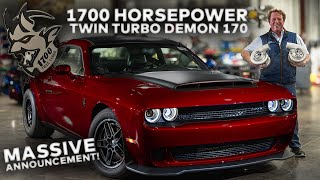 1700 HP TWINTURBO DODGE DEMON 170 ANNOUNCEMENT [upl. by Portwin533]