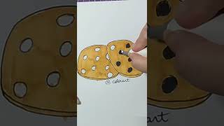 Cookebiscoitodrawingartgotasdechocolatedrawingideaseasydrawingsatisfying [upl. by Enyamert]