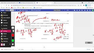 My Random teaching video  IGCSE Physics  062543ON18  qno 8c  Resisitivity [upl. by Nahsed]