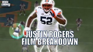 Dallas Cowboys 7th Round DT Justin Rogers keeps LBs clean  Film session [upl. by Akemihs909]