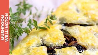 Mushroom Wellington with Kale and Cranberries  Chef Tariq [upl. by Octavian]