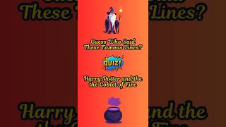 Who Said These Lines Harry Potter Book 4 Quote Quiz harrypottertrivia harrypotterquiz [upl. by Zashin]