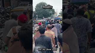 Expectations amp reality IAF air show 2024🔥 minivlog airshow iaf trendingreels militaryjets [upl. by Hpeseoj]