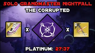 Solo Grandmaster Nightfall  The Corrupted  Void Warlock Destiny 2 [upl. by Adnohsirk]