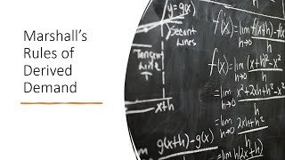 Marshalls Rules of Derived Demand [upl. by Akinak]