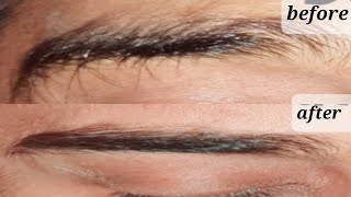 first time my eyebrow shaving  how to shave 💈 asmr  eyebrow threading [upl. by Aeirdna194]