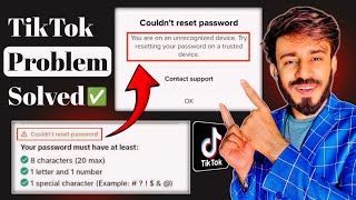 TikTok Couldnt reset password problem solve 2024 Tiktok 2 Step Verification Enter Password Problem [upl. by Ainud]