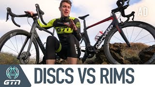 Disc Vs Rim Brakes  Are Disc Brakes Faster [upl. by Ettezoj]