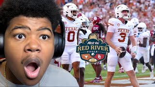 Unbeaten 1 Texas vs 18 Oklahoma  Red River Rivalry 2024 College Football Highlights Reaction [upl. by Kippie]