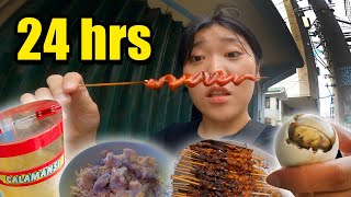 Eating Only Filipino Street Food For 24 hours [upl. by Dibri]