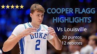 Cooper Flagg Highlights vs Louisville  NBA Draft 2025 [upl. by Sunshine574]