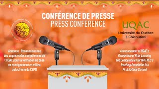 Conférence de presse UQAC [upl. by Joette]