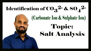 Lesson 8 Identification of Carbonate Ion amp Sulfate Ion  Topic Salt Analysis  Qualitative Chem [upl. by Robbi664]