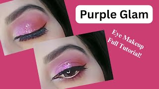 quotPurple Glam Eye Makeup Tutorial  Bold amp Glamorous Lookquot [upl. by Aitercal]