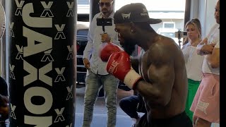 FRANK MARTIN COMPLETE GERVONTA DAVIS HEAVYBAG UPSET WORKOUT SOUTHPAW SKILLS amp FOOTWORK ON DISPLAY [upl. by Eiltan]