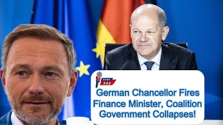 German Chancellor Fires Finance Minister Coalition Government Collapses olafscholz germany news [upl. by Noislla]