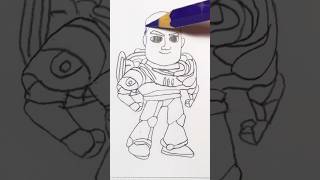 Vẽ Buzz lightyear 4 đầu buzzlightyear art drawing disney vetranh sketch minipainting chibi [upl. by Avis]