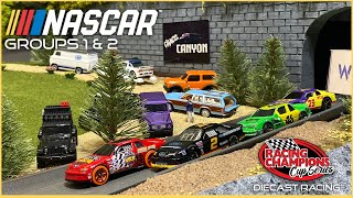 NASCAR DIECAST RACING  Racing Champions Cup Series  Groups 1 amp 2 [upl. by Gibert]